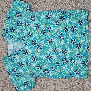 Small Unisex flowered scrub top